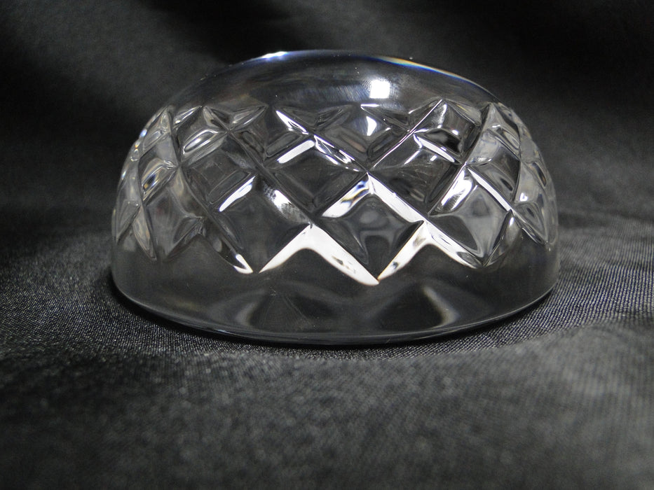 Waterford Crystal: NEW Dome Paperweight, Blank Panel, Cut Xs, Box