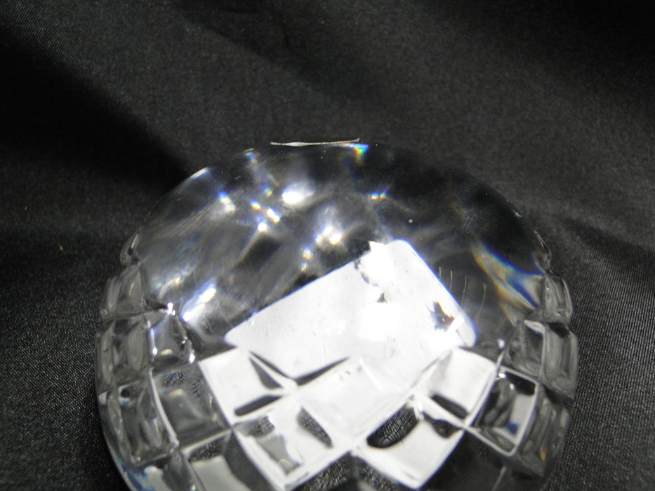 Waterford Crystal: NEW Dome Paperweight, Blank Panel, Cut Xs, Box
