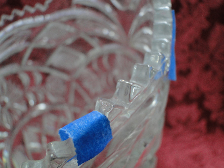 Clear, Pressed Glass w/ Curved Pattern: Serving Pitcher, 9" Tall, As Is, MG#228