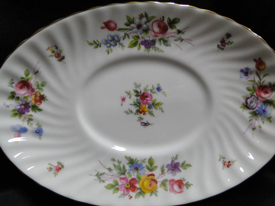 Minton Marlow, Florals on White: Gravy Boat & Separate Underplate