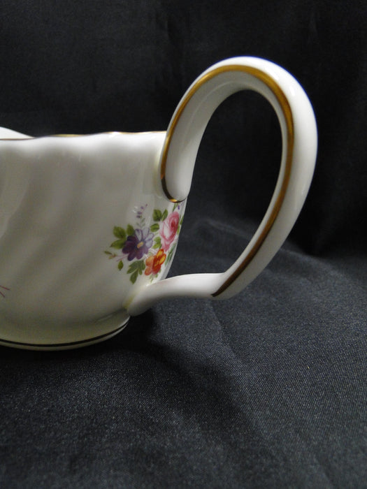 Minton Marlow, Florals on White: Gravy Boat & Separate Underplate