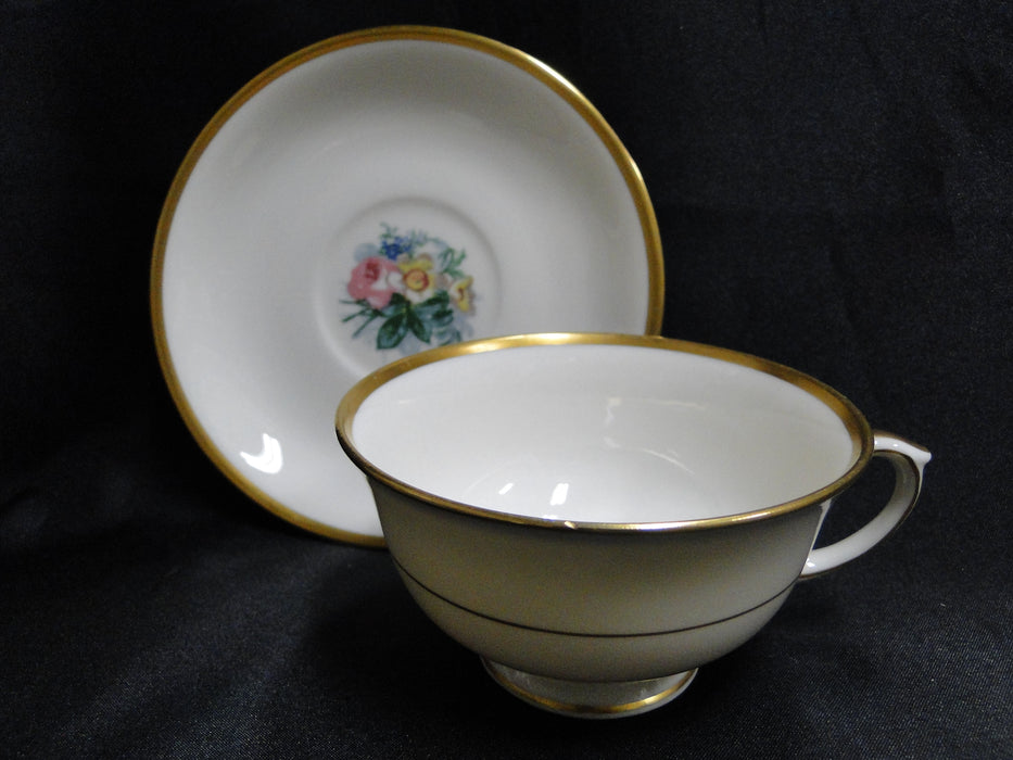 Lamberton Spring Garden, Pink & Yellow Flowers: Cup & Saucer Set (s), 2 1/4"