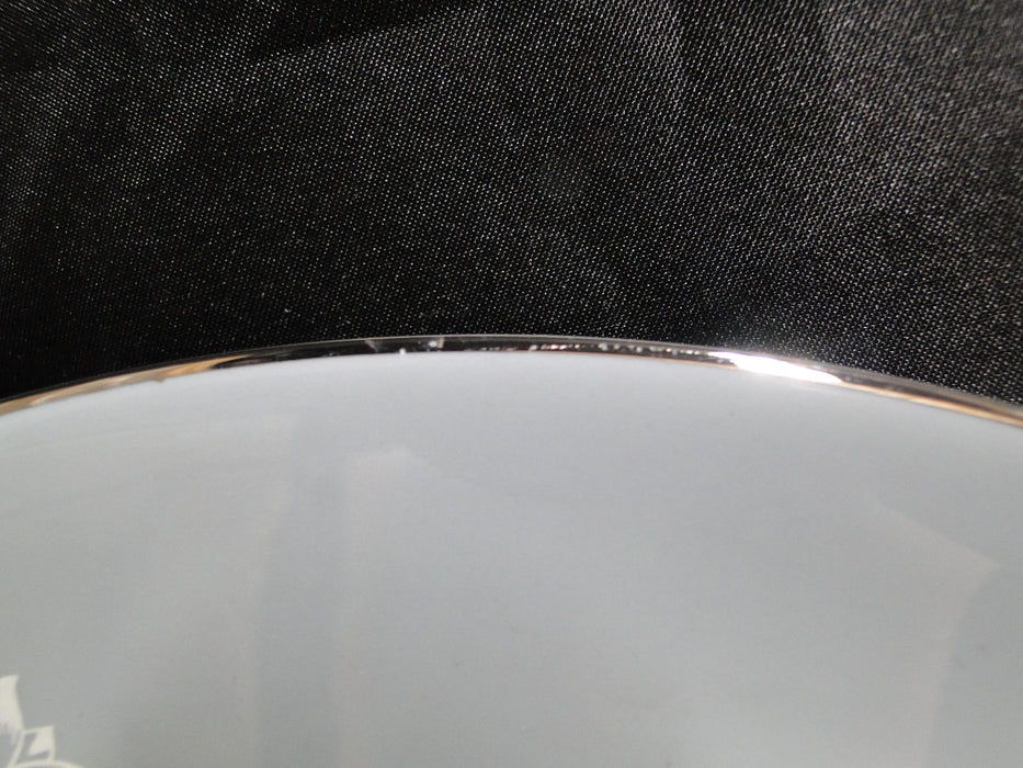 Flintridge Reverie Strata Blue, White Flower, Platinum: Dinner Plate (s) 10 7/8"