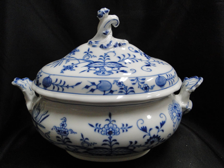 Meissen Blue Onion, "X" Backstamp: Oval Tureen w/ Lid, 9 1/2", As Is