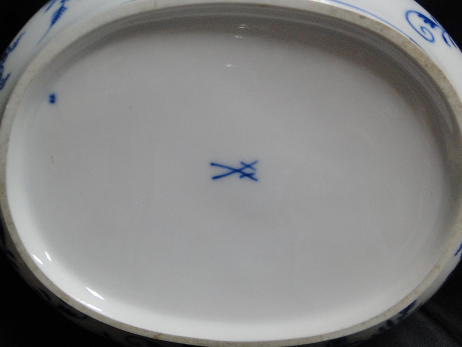 Meissen Blue Onion, "X" Backstamp: Oval Tureen w/ Lid, 9 1/2", As Is