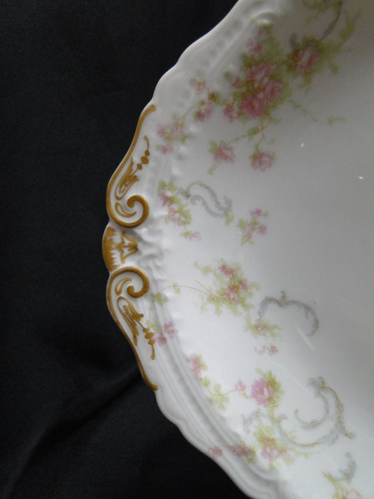 Haviland (Limoges) Schleiger 57, Blue Scrolls: Oval Serving Platter, 12 1/4"