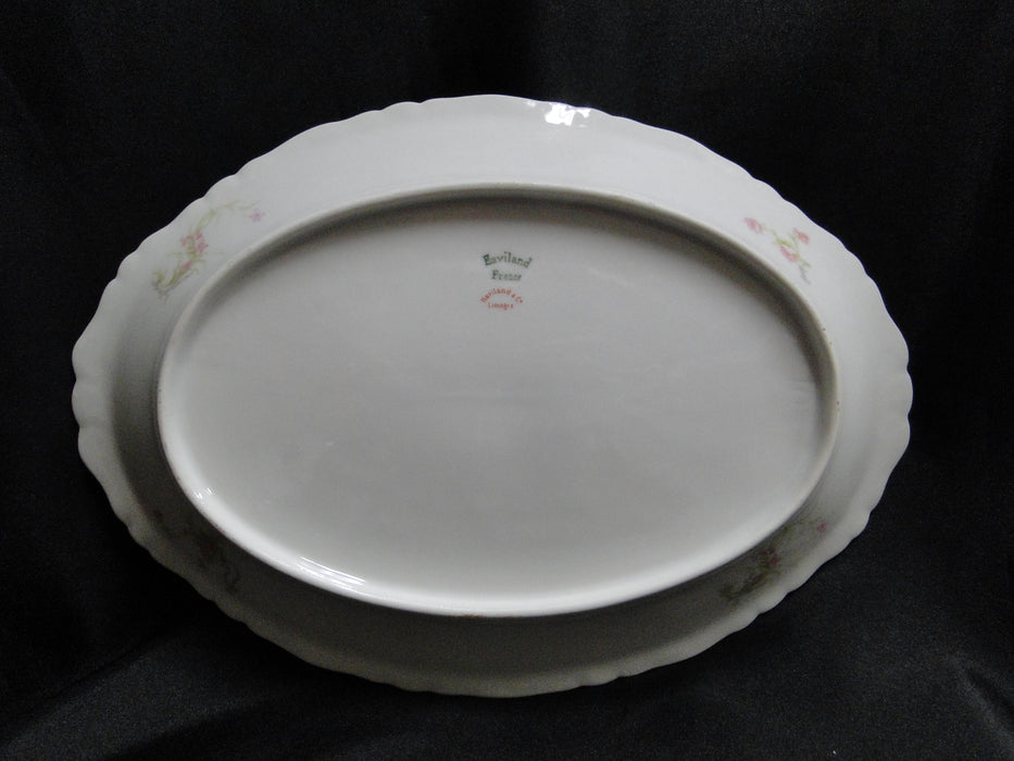 Haviland (Limoges) Schleiger 57, Blue Scrolls: Oval Serving Platter, 12 1/4"