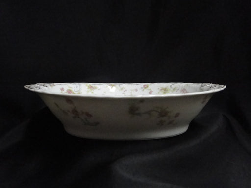 Haviland (Limoges) Schleiger 57, Blue Scrolls: Oval Serving Bowl, 10" x 7 7/8"