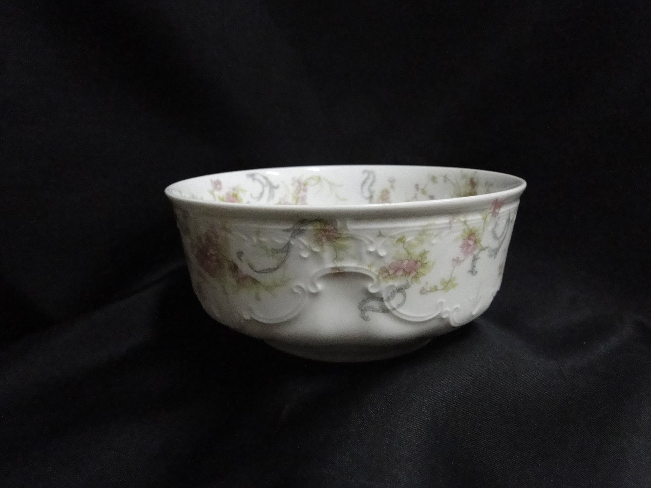 Haviland (Limoges) Schleiger 57, Blue Scrolls: Cranberry Bowl, 5 5/8" x 2 1/2"