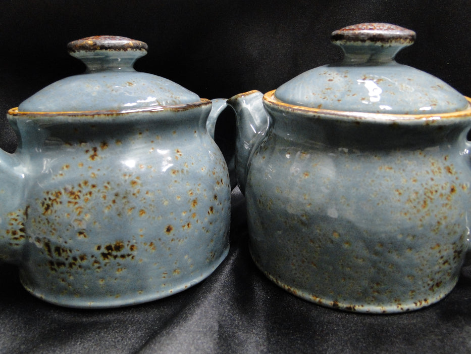Steelite Craft, England: NEW Blue Teapot Club w/ Lid, 4 1/2", 15 oz
