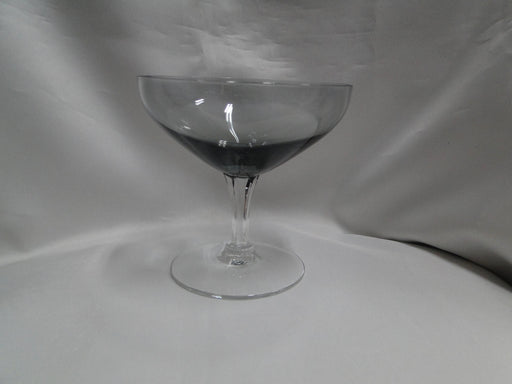 Fostoria Debutante Gray, Gray Bowl, Clear Stem: Champagne / Sherbet, 4 1/4"