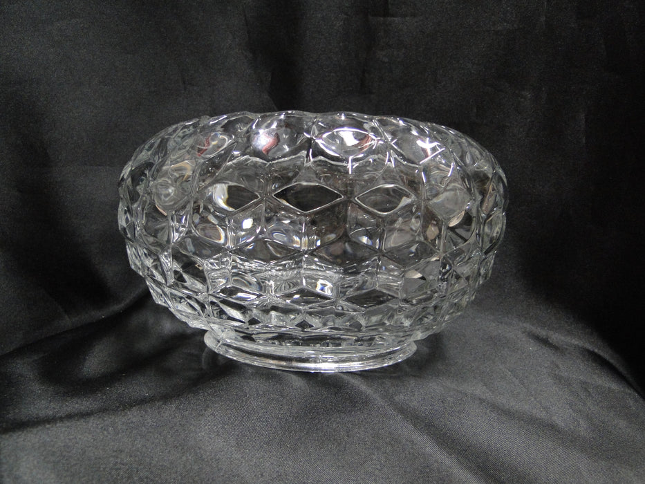 Fostoria American Clear: Round Cupped Serving Bowl, 8" Widest Diam, As Is