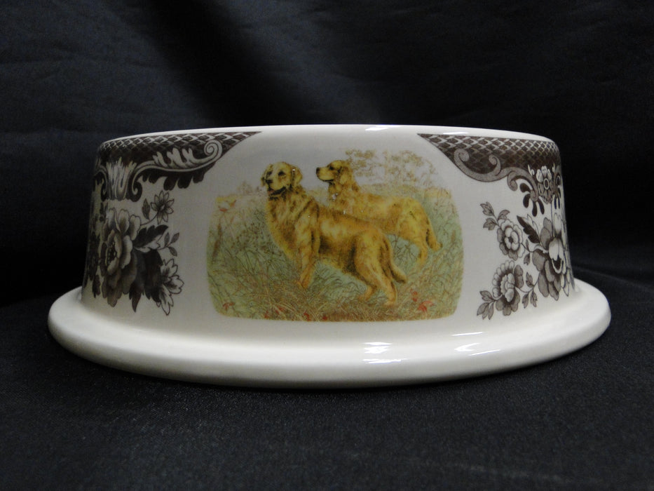 Spode Woodland Hunting Dogs: NEW Dog / Pet Bowl, 7 3/4" x 2 1/2", Box, Flaw
