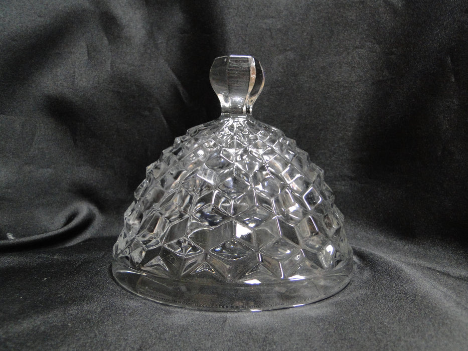 Fostoria American Clear: Round Covered Butter Dish & Lid, As Is