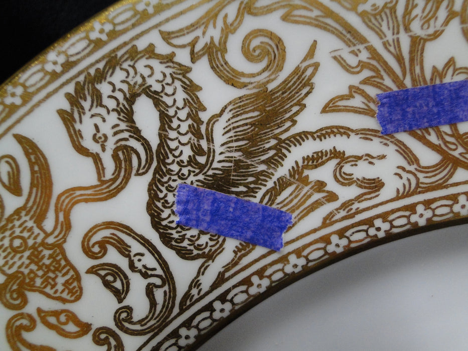 Wedgwood Gold Florentine, Dragons on White: Dinner Plate, 10 3/4", Reduced