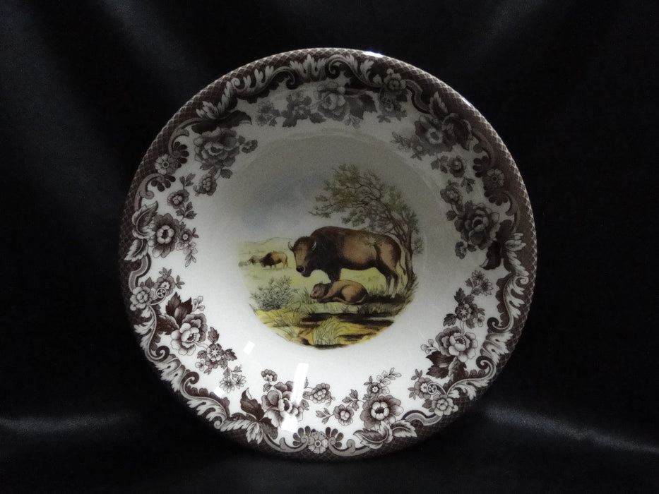 Spode Woodland Bison, England: NEW Ascot Salad / Soup Bowl, 8", Box