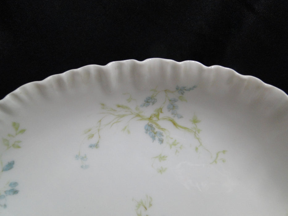 Haviland (Limoges) Schleiger 245 Blue Flowers: Handled Relish Dish, 9", As Is