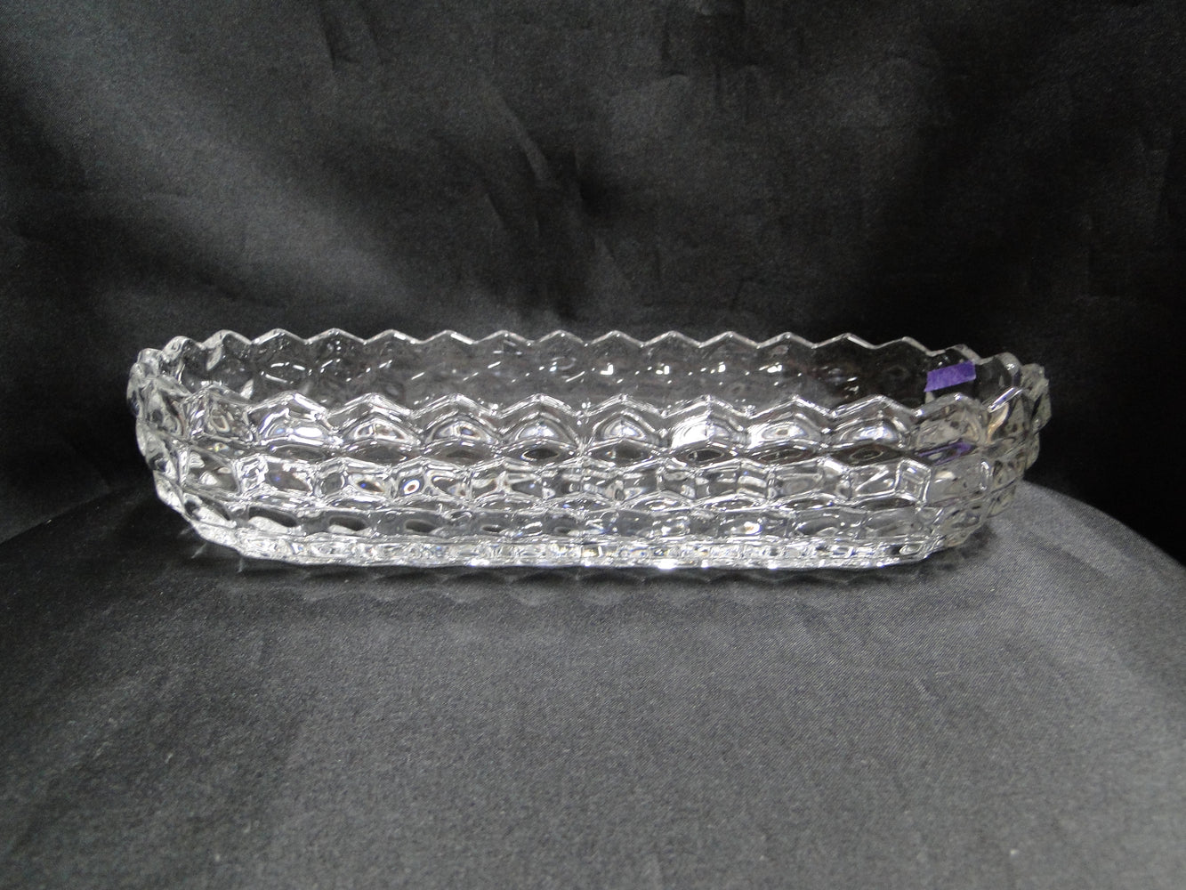 Fostoria American Clear: Celery Dish, 10" x 4 3/4" x 2", As Is