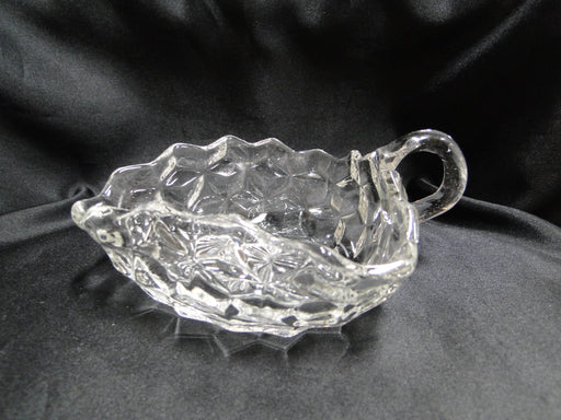 Fostoria American Clear: Triangular Nappy / Bowl w/ Handle, 6" x  2" Tall