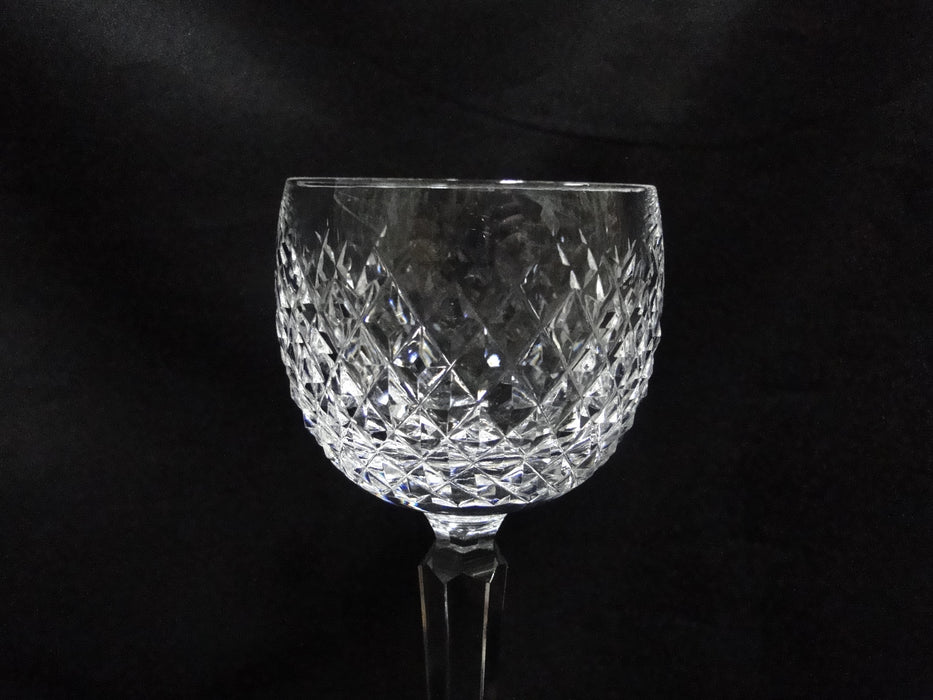 Waterford Crystal Alana, Cut Cross Hatch: Wine Hock (s), 7 1/4" Tall