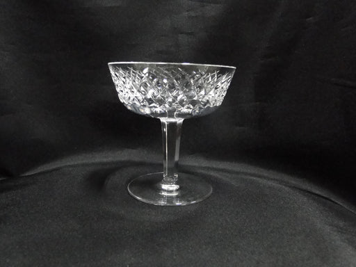 Waterford Crystal Alana, Cut Cross Hatch: Champagne / Sherbet (s), 4 1/8" Tall