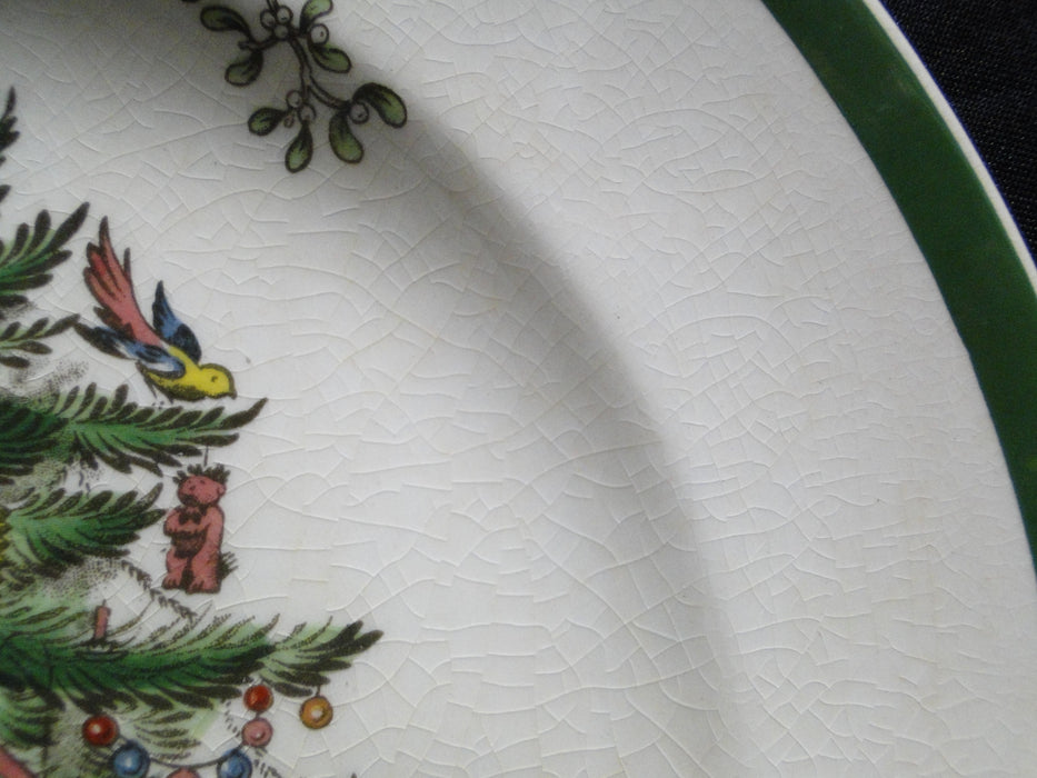 Spode Christmas Tree, Green Trim, England: Salad Plate (s), 7 3/4", As Is