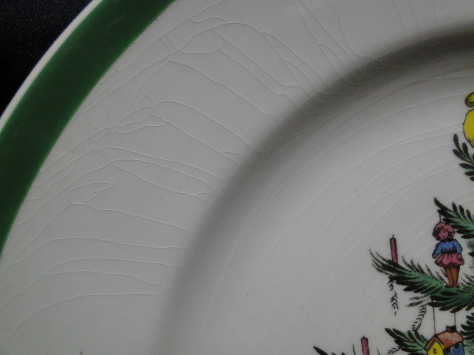 Spode Christmas Tree, Green Trim, England: Salad Plate (s), 7 3/4", As Is