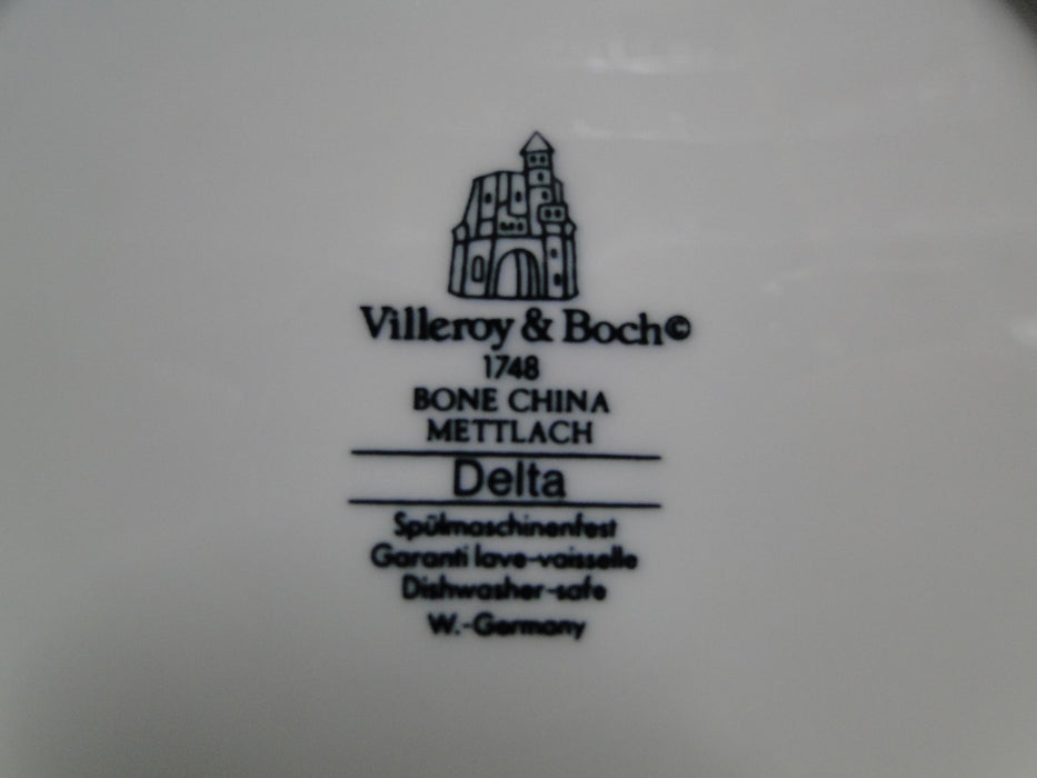 Villeroy & Boch Delta, Aqua Rim, White Fans: Rim Soup Bowl (s), 9 1/4" x 1 3/8"