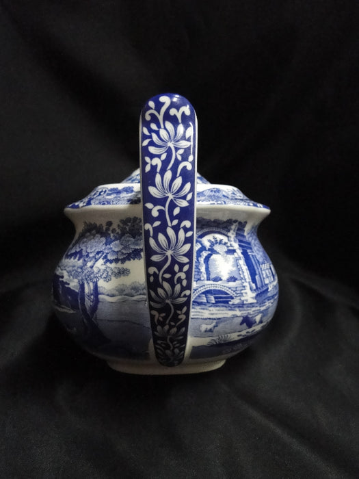 Spode Italian, Blue Scene, England: NEW Teapot & Lid, 5 1/2" Tall, Box