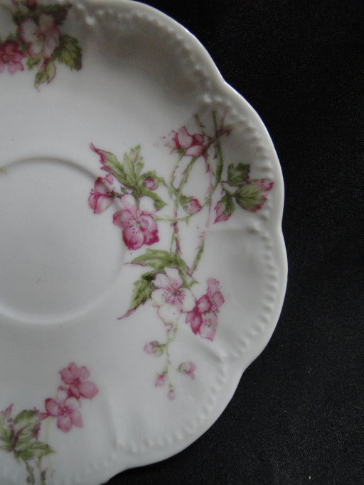 Haviland (Limoges) Schleiger 241a, Pink Flowers: 5 3/8" Saucer Only
