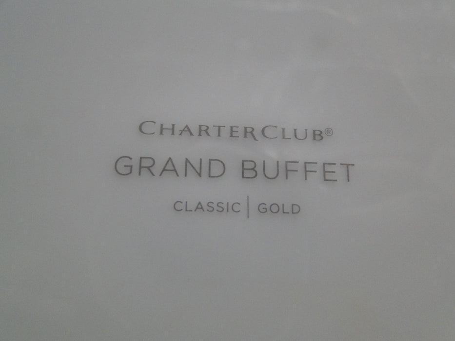 Charter Club Grand Buffet Gold, Gold Band on White: Dinner Plate