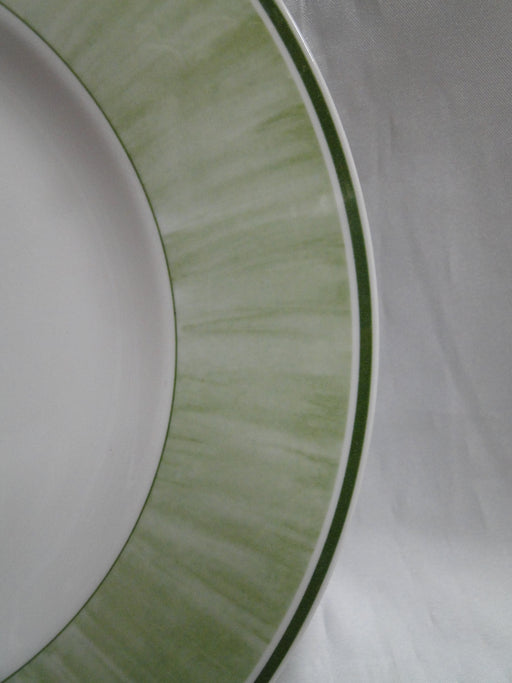 Villeroy & Boch Flora, Green Rim, White Center: Dinner Plate, 10 5/8"