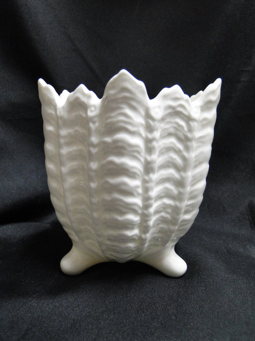 Coalport Countryware, White Embossed Leaves: Celery Bowl, 3-Toed, As Is