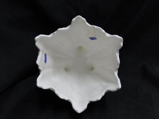 Coalport Countryware, White Embossed Leaves: Celery Bowl, 3-Toed, As Is