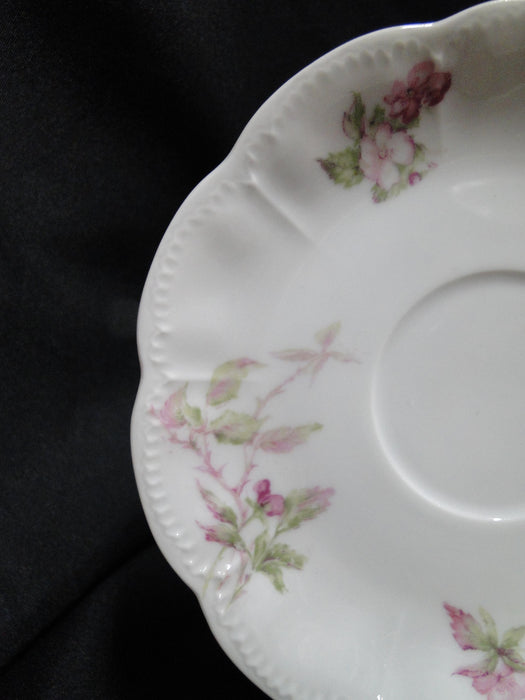 Haviland (Limoges) Schleiger 241a, Pink Flowers: 5 7/8" Saucer Only