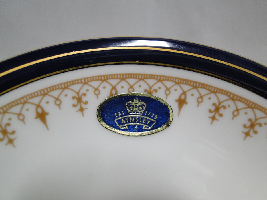 Aynsley Leighton Smooth, Cobalt & Gold Bands: Bread Plate (s), 6 3/8"