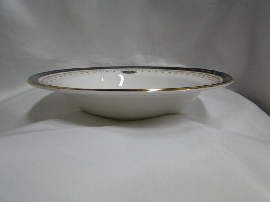 Aynsley Leighton Smooth, Cobalt & Gold Bands: Rim Soup Bowl (s), 8" x 1.5"