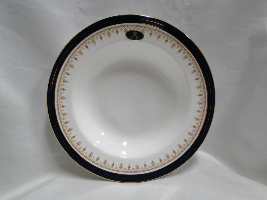 Aynsley Leighton Smooth, Cobalt & Gold Bands: Rim Soup Bowl (s), 8" x 1 1/2"