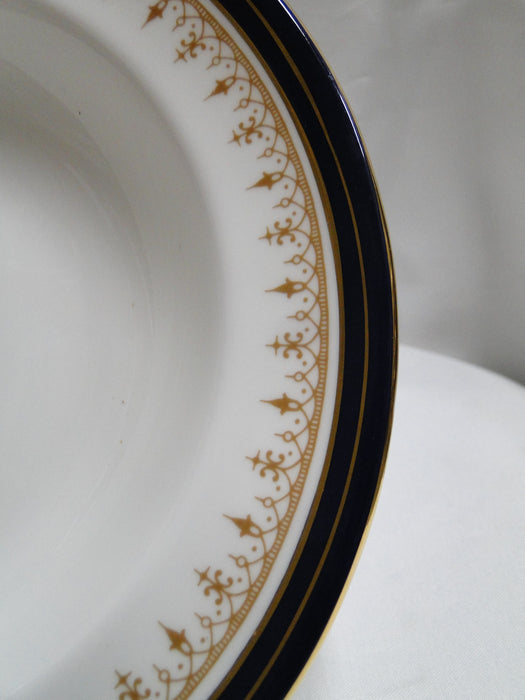 Aynsley Leighton Smooth, Cobalt & Gold Bands: Rim Soup Bowl (s), 8" x 1.5"