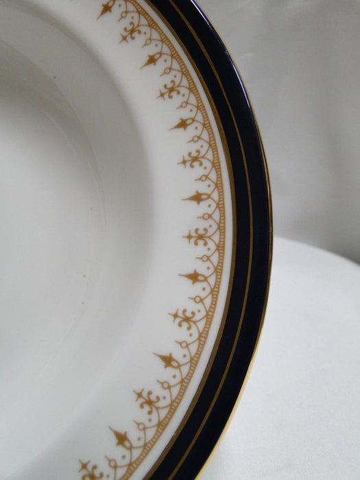 Aynsley Leighton Smooth, Cobalt & Gold Bands: Rim Soup Bowl (s), 8" x 1 1/2"
