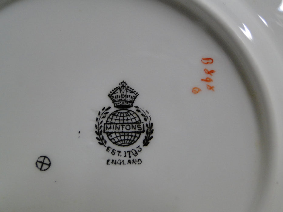 Minton B898, Smooth Edge, Blue Bands, Floral: Lid Only for Serving Bowl