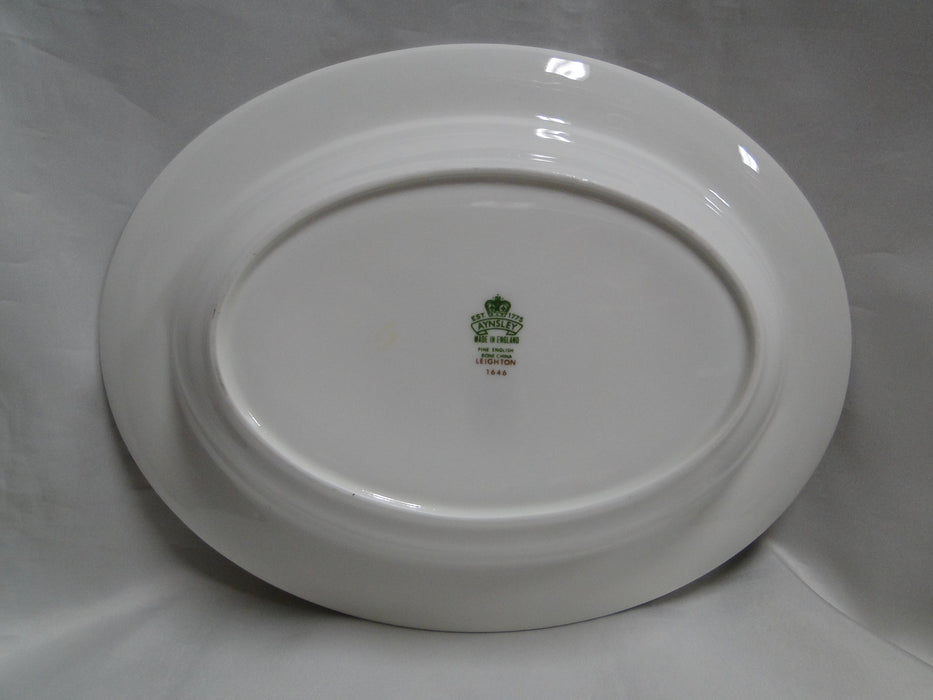 Aynsley Leighton Smooth, Cobalt & Gold Bands: Oval Serving Bowl (s), 10 3/4"