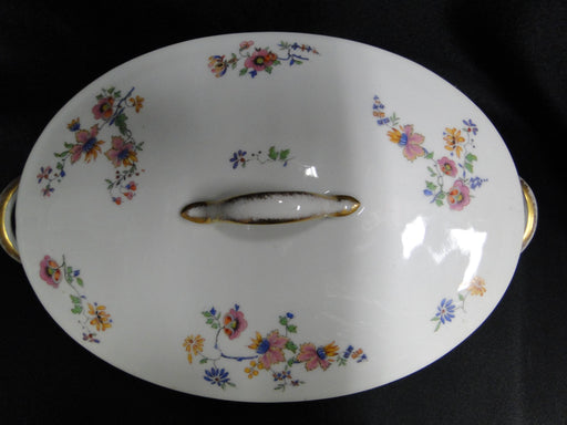 Haviland (Limoges) Head 56, Pink & Yellow, CHF 189: Oval Serving Bowl & Lid