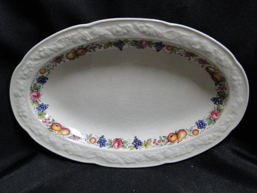 Crown Ducal Florentine Garden, Fruit: Relish Dish (es), 8 1/2" x 5 3/8", As Is