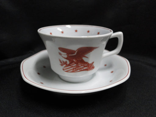Wedgwood American Eagle, Red/Rust: Cup & Saucer Set (s), 2 5/8"