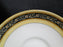 Wedgwood India, Florals on Tan & Black Bands: Cup & Saucer Set (s), 2 5/8" Tall