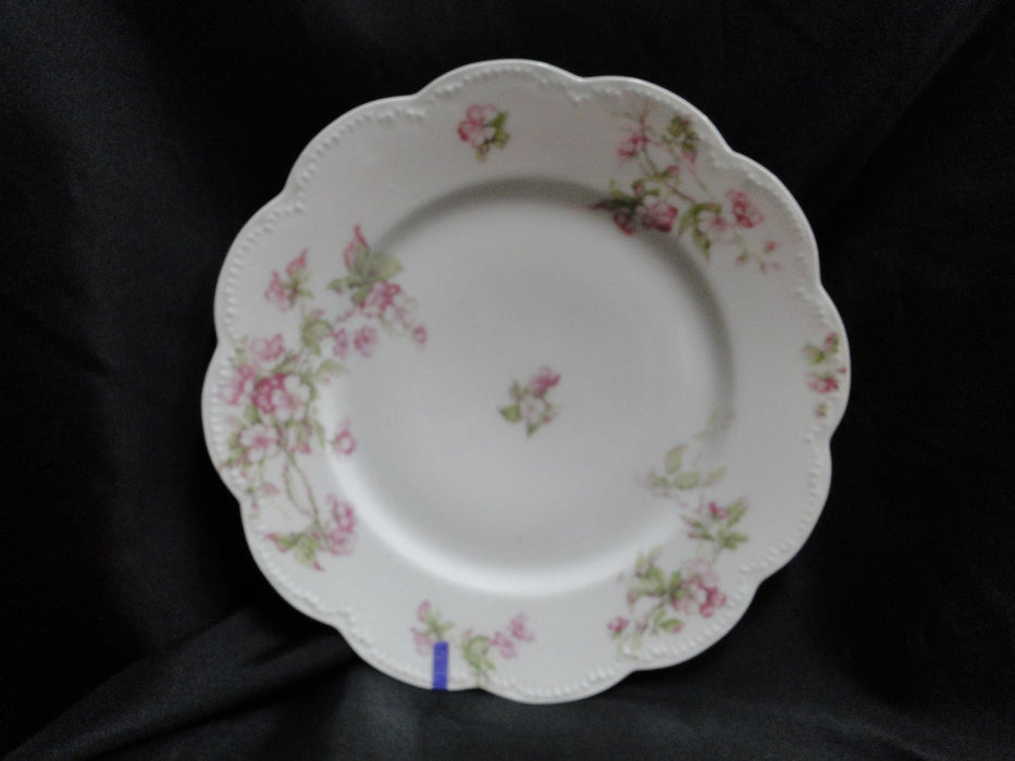 Haviland (Limoges) Schleiger 241a, Pink Flowers: Dinner Plate (s), 9 5/8", As Is