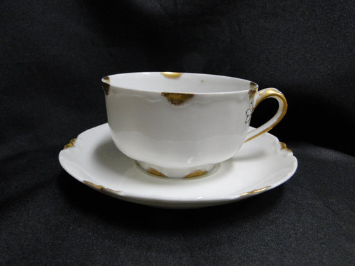 Haviland (Limoges) Schleiger 23, Gold Daubs: Cup & Saucer Set, 2 1/8" Tall