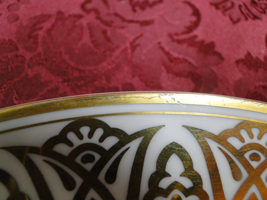 Fitz & Floyd Luxor, Buff w/ Geometric Gold Design: Dinner Plate (s), 10 3/8"