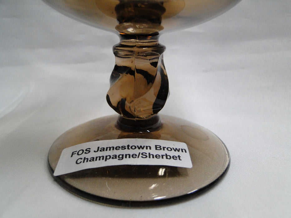 Fostoria Jamestown Brown: Champagne / Sherbet (s), 4" Tall